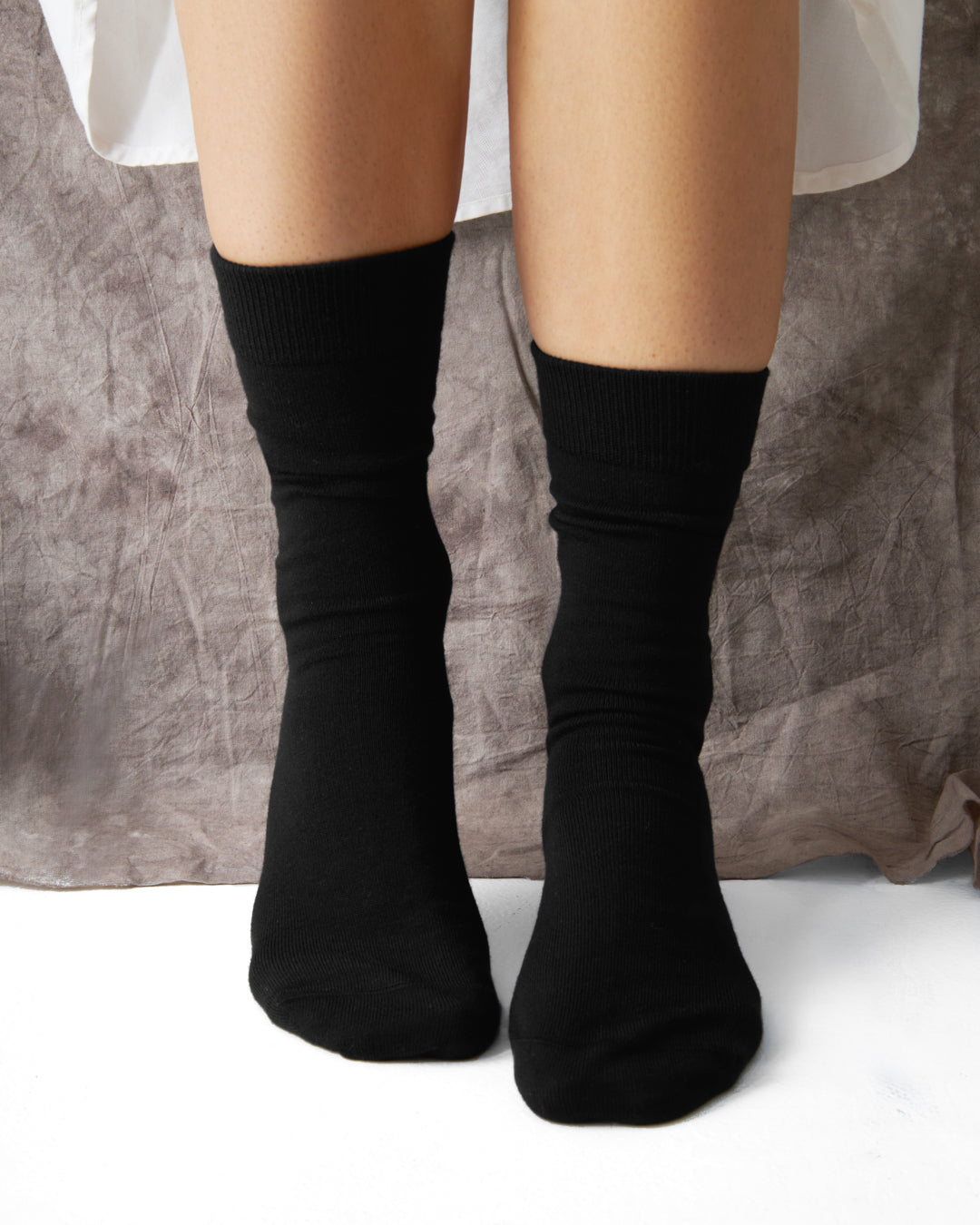 Lyxiga merinoullstrumpor - svarta