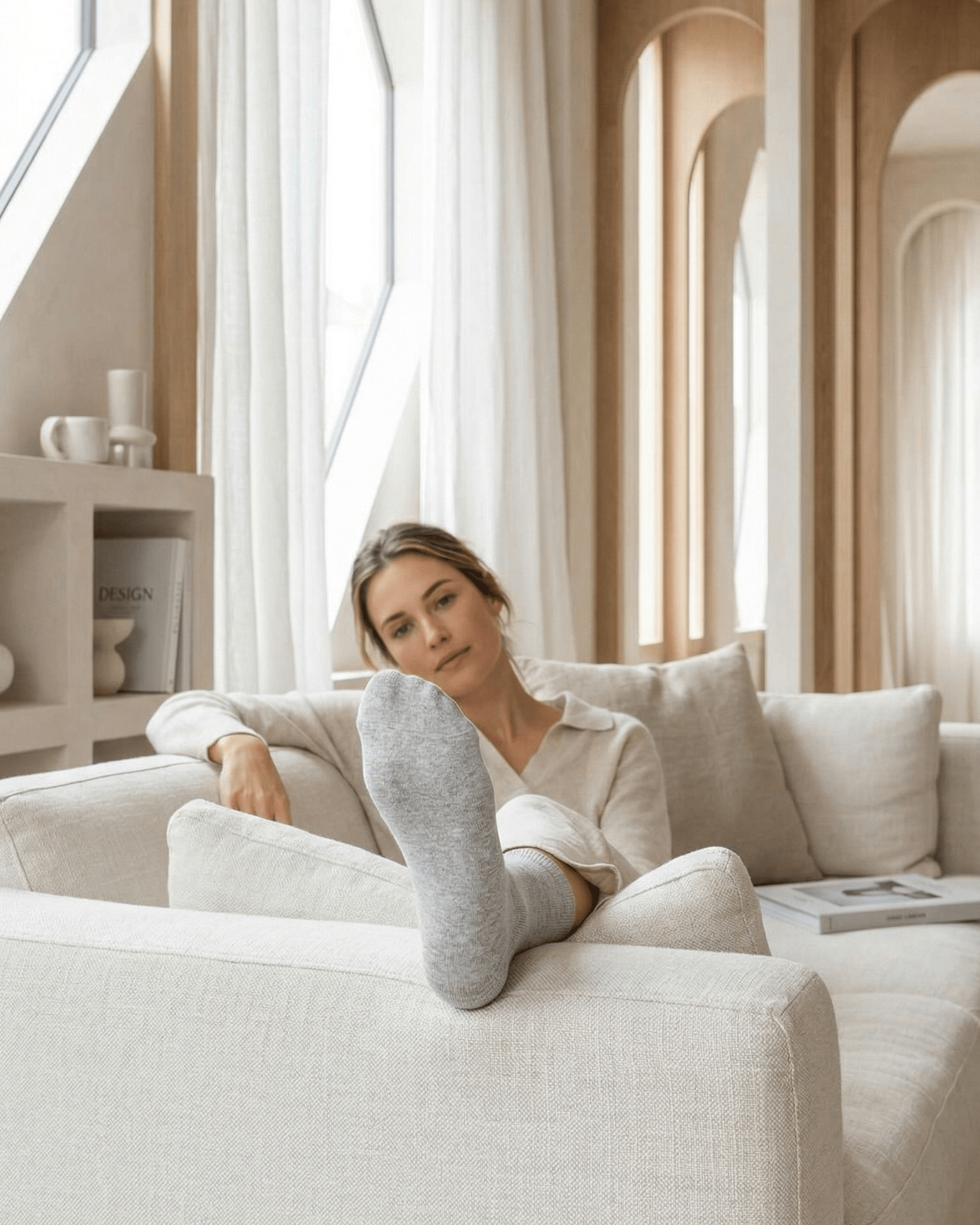Luksus hverdagsstrømper i merinould - Grå - The Cozy Sheep