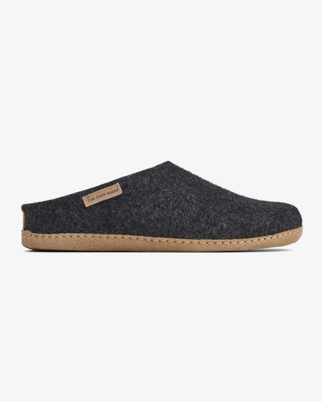 Tøffel med skindsål – Mørkegrå - The Cozy Sheep