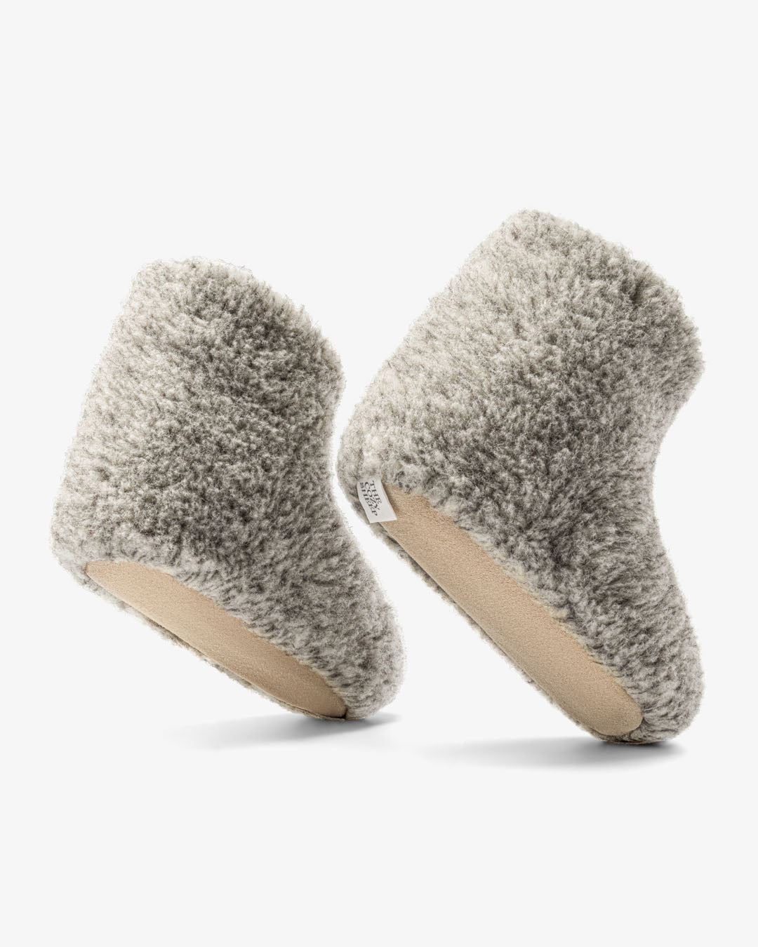 Uldhjemmesko – Lysegrå (Høj model) - The Cozy Sheep
