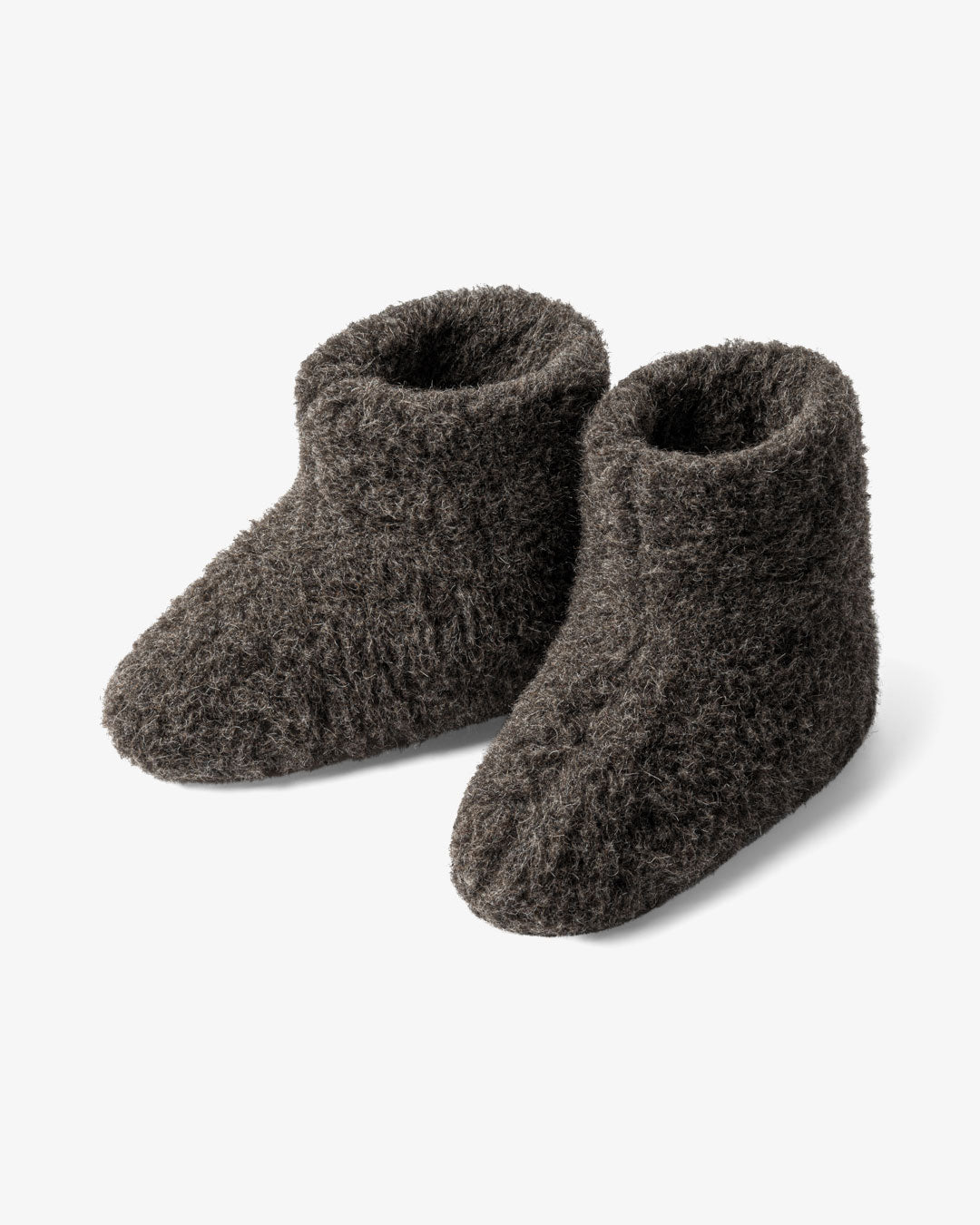 Uldhjemmesko – Mørkegrå/brun (Høj model) - The Cozy Sheep