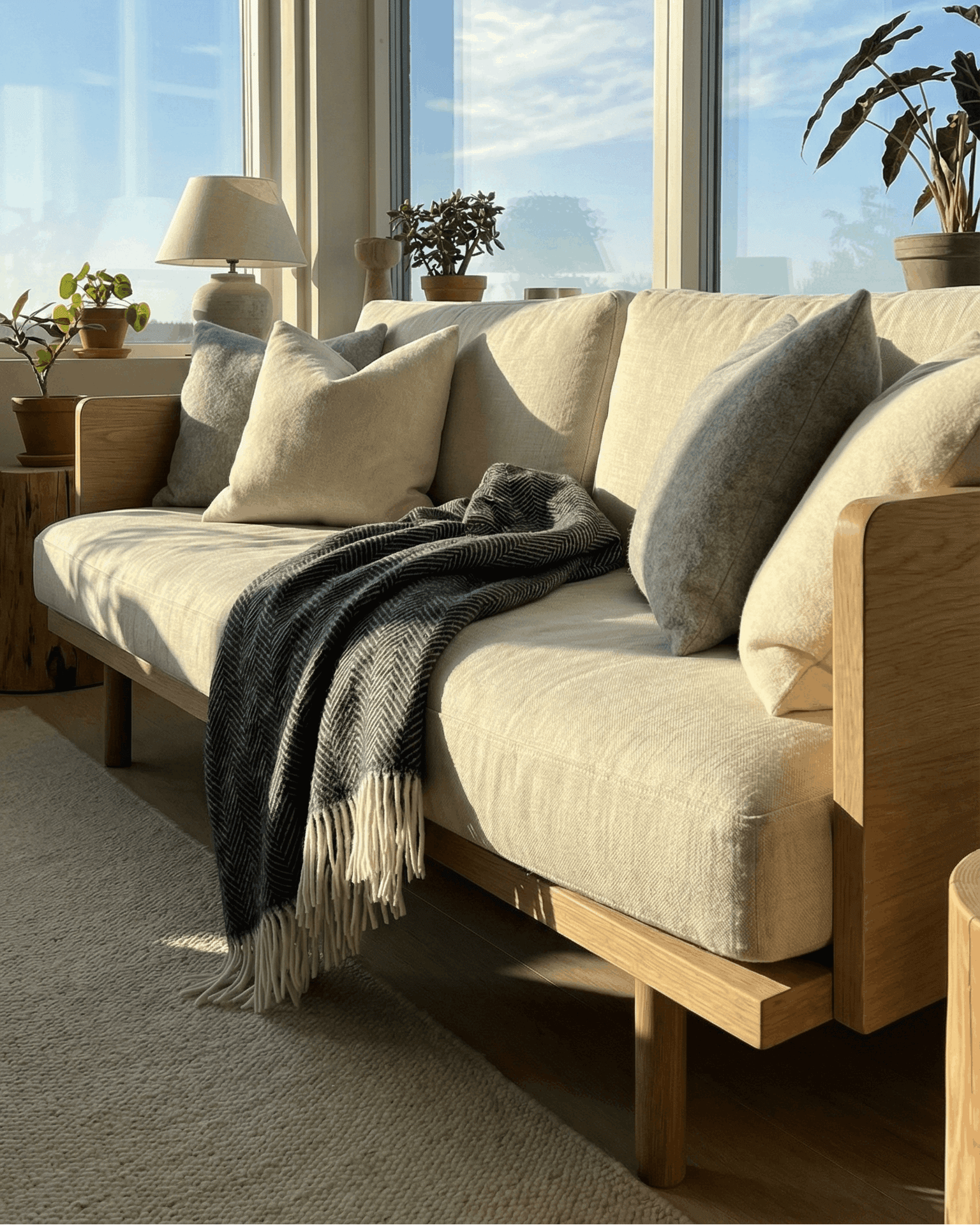 Uldplaid 140 x 200 cm - Mørkegrå - The Cozy Sheep