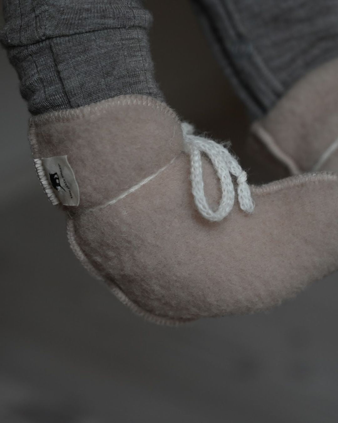 Babytossor i ull - Beige (0-3 månader)