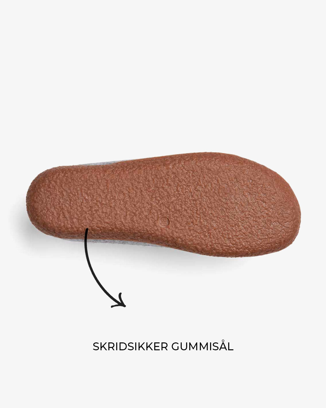 Filttofflor med gummisula – Ljusgrå