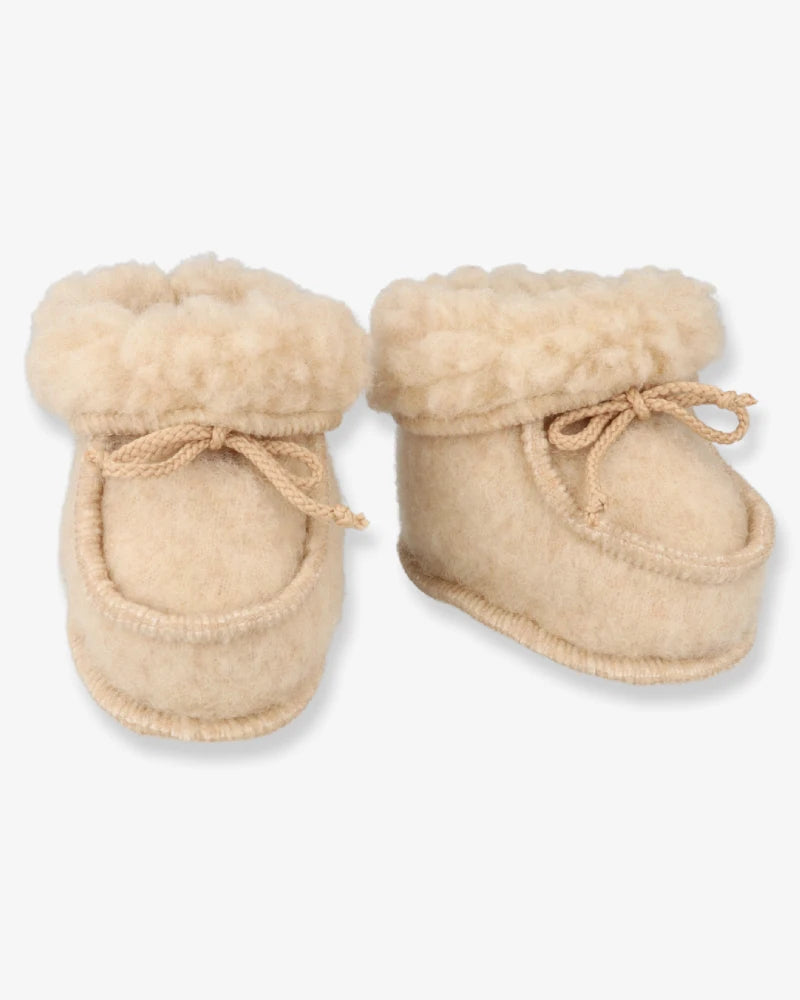 Babytofflor i ull - Beige (3-6 månader)