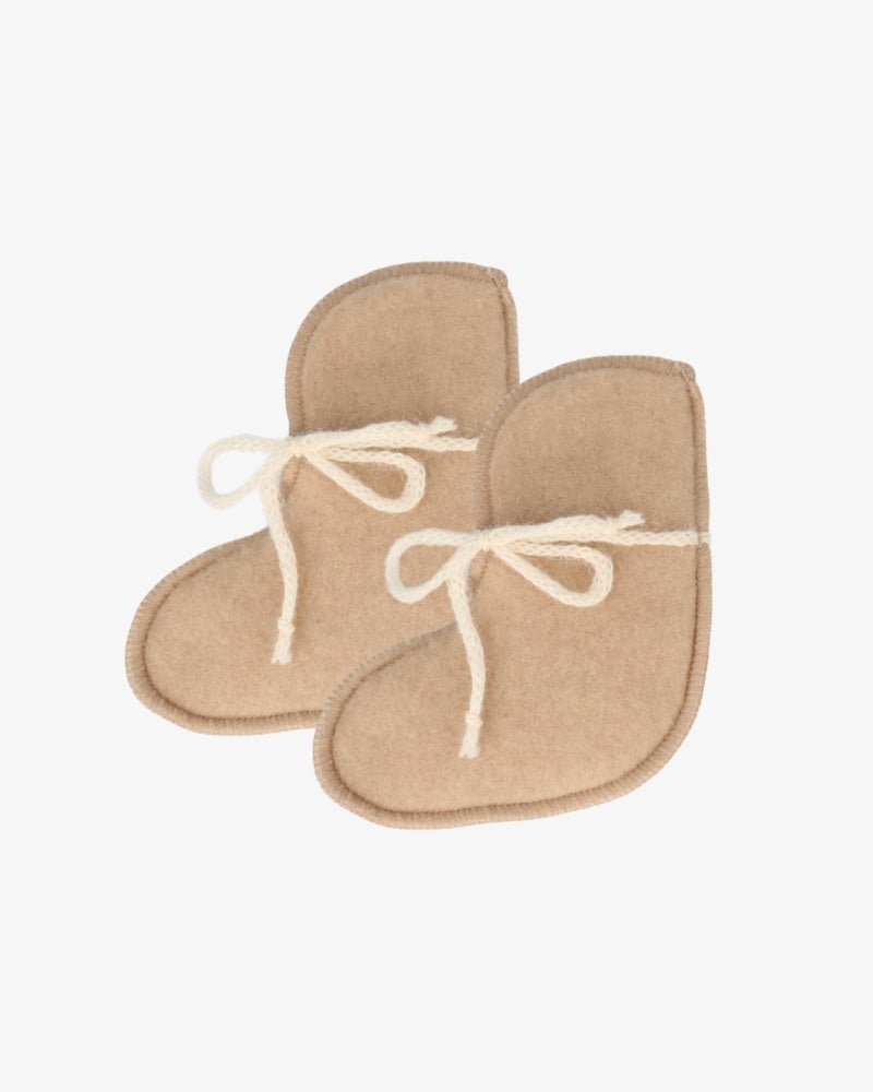 Babyfutter i uld - Beige (0-3 måneder) - The Cozy Sheep