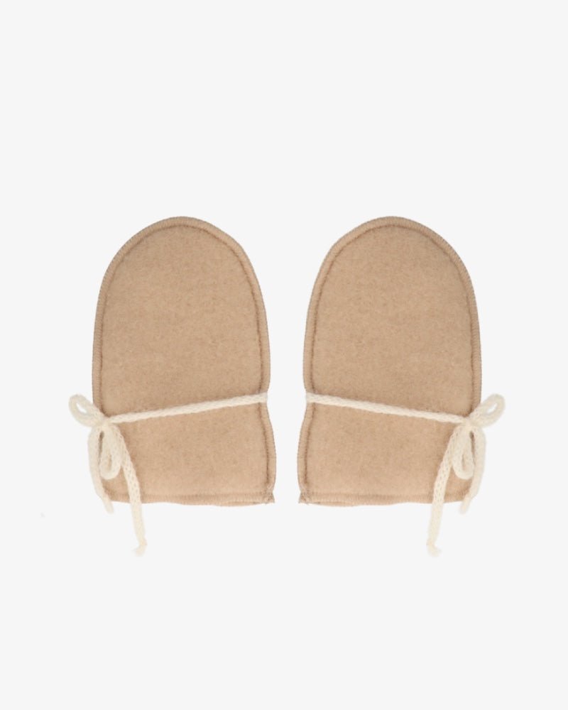 Babyvantar i ull - Beige (0-3 månader)
