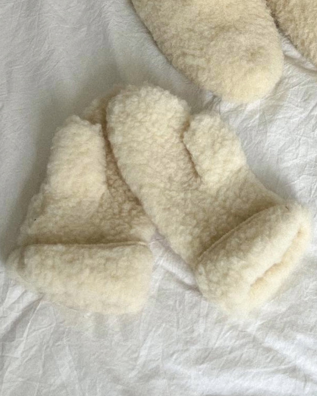Lammeuldsvanter - Hvid - The Cozy Sheep